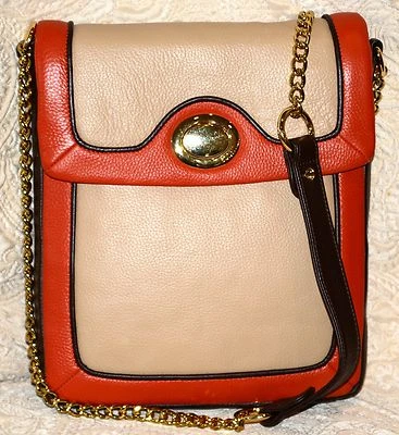 New Bodhi $298 Bodhi Leather IPAD Crossbody Hnadbag Purse with Chain - Imagem 1 de 3