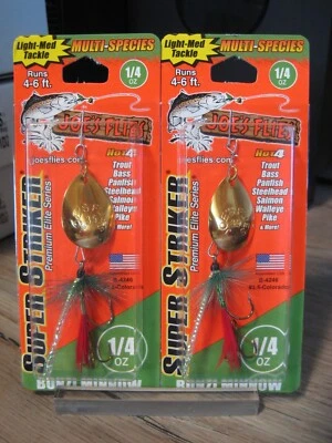 2 cebos giratorios en línea Joe's Flies Super Striker 1/4 OZ Bonzi Minnow B-4246 Foto 1 de 4