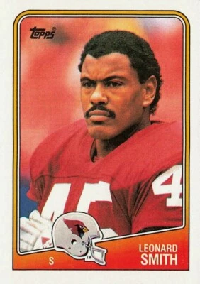 1988 Topps #257 Leonard Smith Cardinals-FB McNeese St NM/MT - Image 1 of 2