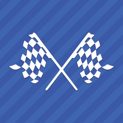 Checkered Flags Racing Vinyl Decal Sticker - Image 1 of 2