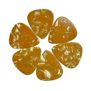 100pcs thin 0.46mm Blank Guitar picks Celluloid For Acoustic Guitar Pearl Orange - Picture 1 of 4