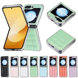 Shockproof Phone case cover luxury Leather New For Samsung Galaxy Z Flip 3 4 5 6 - Picture 1 of 93