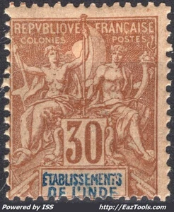 INDE TYPE GROUPE  N° 9 NEUF * AVEC CHARNIERE - Picture 1 of 2