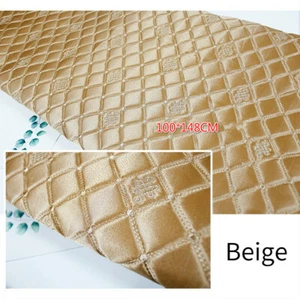 Thick Satin Fabric Sponge Quilted Embroid DIY Car Upholstery Sofa Material 1m - Picture 1 of 15
