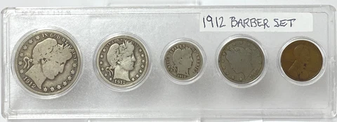 1912 Birth Year Coin Set in Acrylic Holder Cover