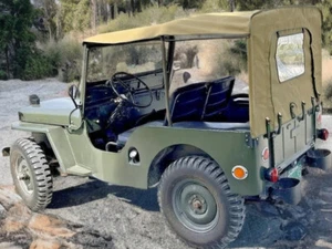 TOP BLANDO DE VERANO SE ADAPTA A ARCOS CIVILES para WILLYS JEEP CJ2A, CJ3A, CJ3AB, M38A1 - Imagen 1 de 4