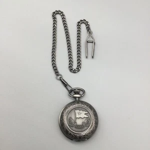 Vintage Collection White Star Line Silver Tone Pocket Watch New Battery - Picture 1 of 15