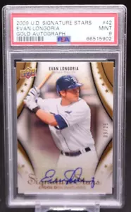 Evan Longoria 2009 Upper Deck Signature Stars #42 GOLD AUTO VERY RARE #'d /25 - Picture 1 of 2