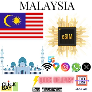 [eSIM] Malaysia Travel e-SIM High-Speed 4G/5G Data for 30 Days (Data only). - Picture 1 of 1