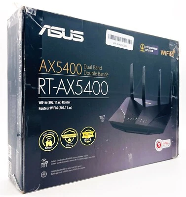 ASUS RT-AX5400 Dual Band AX5400 WiFi 6 Extendable Router W/ AiMesh- Black - Image 1 of 4