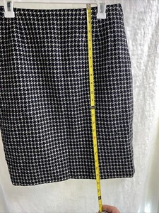 Ellen Tracy Vintage 80s Black Wool Pleated Straight Modest Skirt Size 10 - Picture 1 of 9