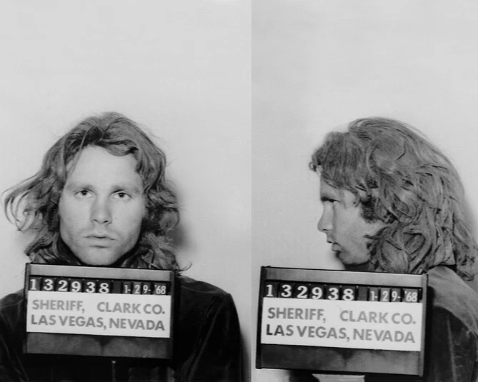 1968 JIM MORRISON Mugshot Glossy 8x10 Photo The Doors Singer Print Poster - Image 1 of 1