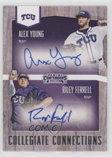 2015 Contenders Collegiate Connections Signatures Riley Ferrell Alex Young Auto