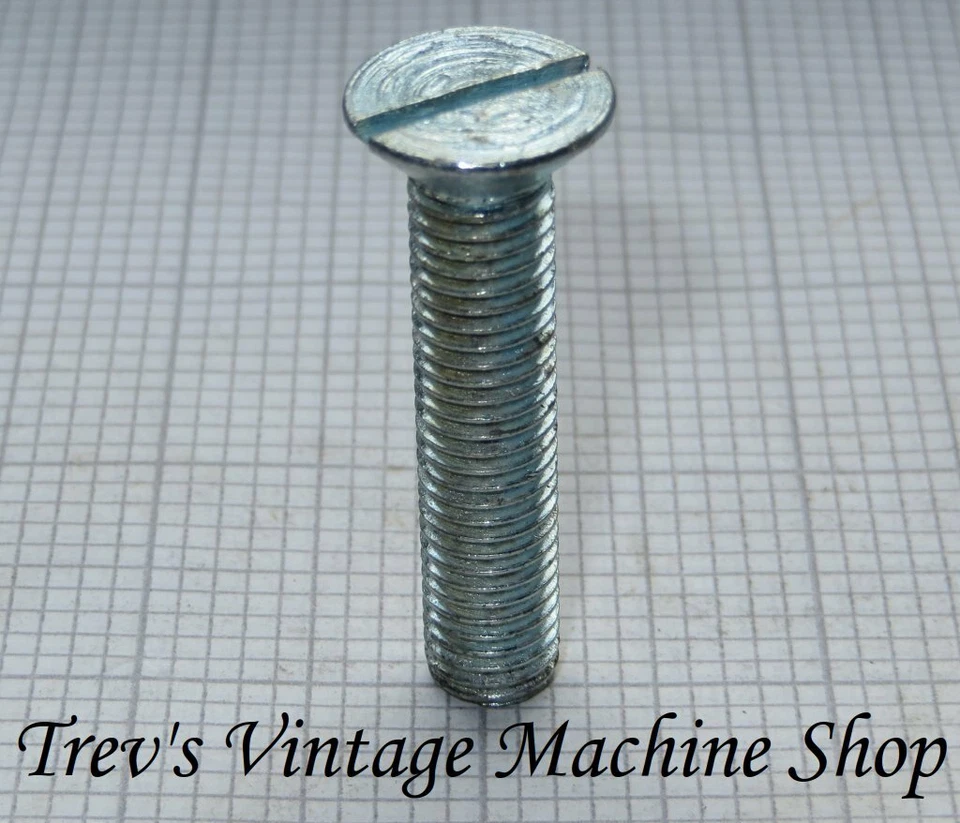 5/16 BSF flat slotted countersunk screws, zinc plated steel BZP, optional nuts