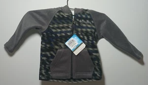 Columbia Granite Mountain Youth 12/18 Zip Up Hooded Printed Fleece NEW - Picture 1 of 10