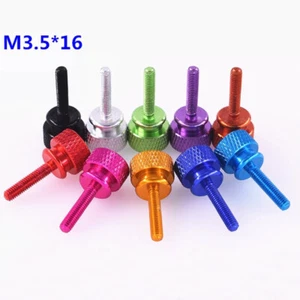 M3.5*16mm Knurled Thumb Screws High Head Hand Grip Knob Bolts Aluminium Alloy - Picture 1 of 4