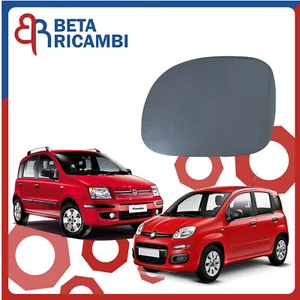 Specchietto Vetro Piastra Vetrino Specchio Per Fiat Panda 2009> 169-312 Sinistro - Foto 1 di 4