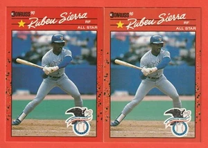 RUBEN SIERRA - (2) Cards - 1990 Donruss #673 All-Star   *Error & Correct* - Picture 1 of 3