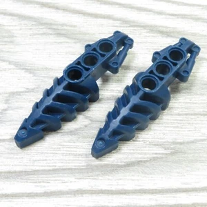 LEGO Bionicle - 50858 - Visorak - Foot w/3 Holes - Lot of 2 - Dark Blue - Picture 1 of 7