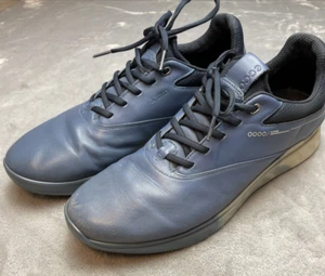 Ecco S-Three Spikeless Golf Shoes Mens 12-12.5/EU 46 Blue Gore-Tex Lace Up - Picture 1 of 14