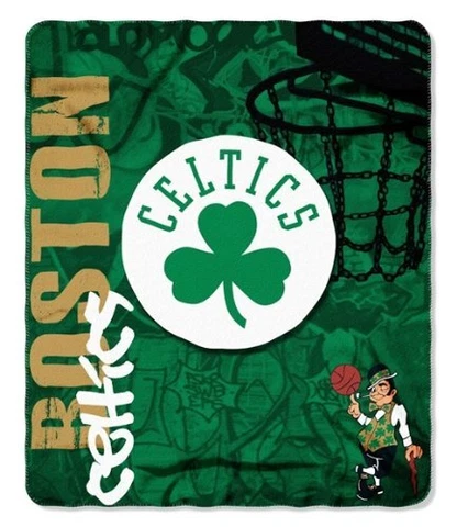 Boston Celtics 50x60 Fleece Blanket - Hard Knock Design Cover