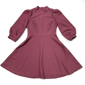 GAL MEETS GLAM Maggie Dress Ribbed Fit Flare Retro Modest Classy Wedding Sz 6 - Picture 1 of 12