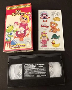 VHS Rare Tested Jim Henson’s Muppet Babies - Yes, I Can Help Tape w/stickers - Picture 1 of 6