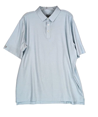 Camisa polo recta para hombre XL azul rendimiento golf logotipo elástico Foto 1 de 4