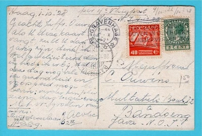 NETHERLANDS 4th trial flight 1928 The Hague to Bandoeng, Dutch East Indies - Image 1 of 2