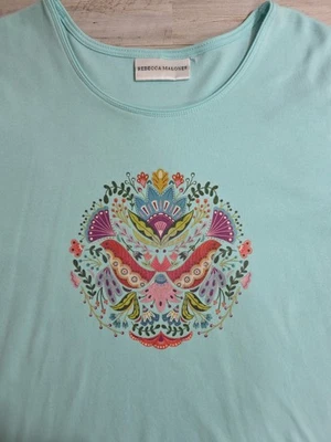 Camiseta Rebecca Malone Multicolor Floral Manga Corta Mujer’s Talla Grande Foto 1 de 4