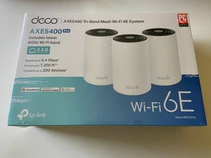 NEW TP-Link Deco XE75 Pro XE5400 Tri-Band Wi-Fi 6E System 3Pack  WHT SEALED $400 - Picture 1 of 9