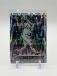 Dylan Carlson 2022 Topps Chrome Sonic #158 Black and White RayWave Cardinals - Picture 1 of 2