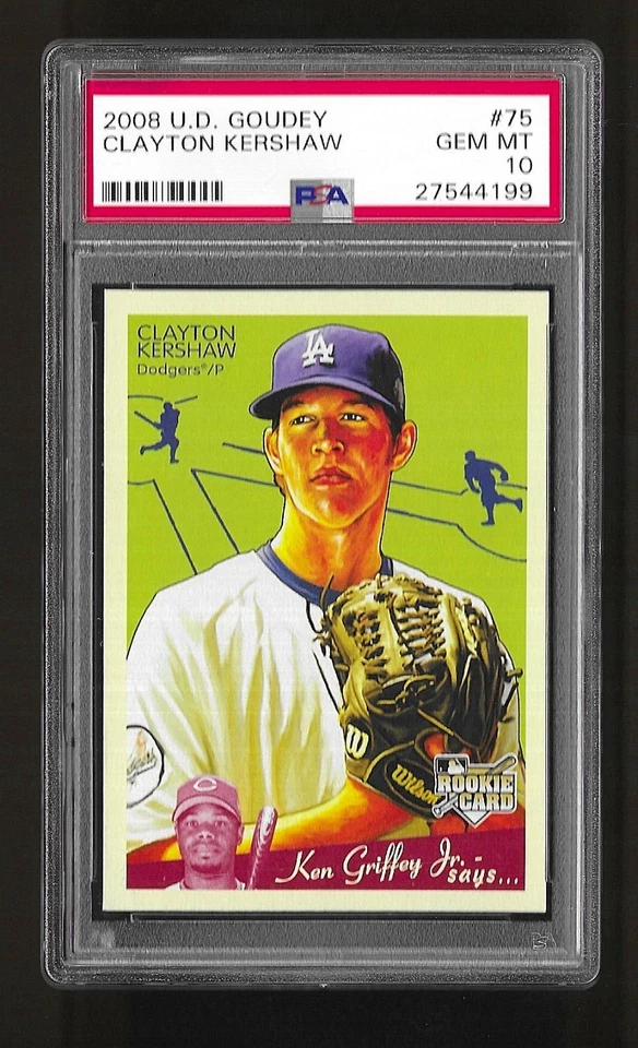 Upper Deck UD Goudey #75 Clayton Kershaw 2008 radiocontrol novato PSA 10 Foto 1 de 1