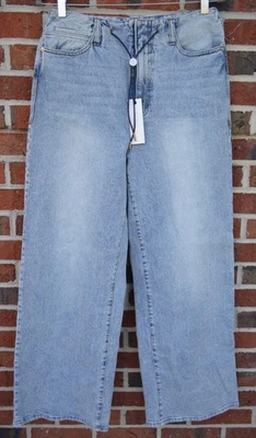 Pantalones de mezclilla para mujer Habitual talla 6/28 tiro alto pierna ancha lavado claro nuevos con etiquetas Foto 1 de 4