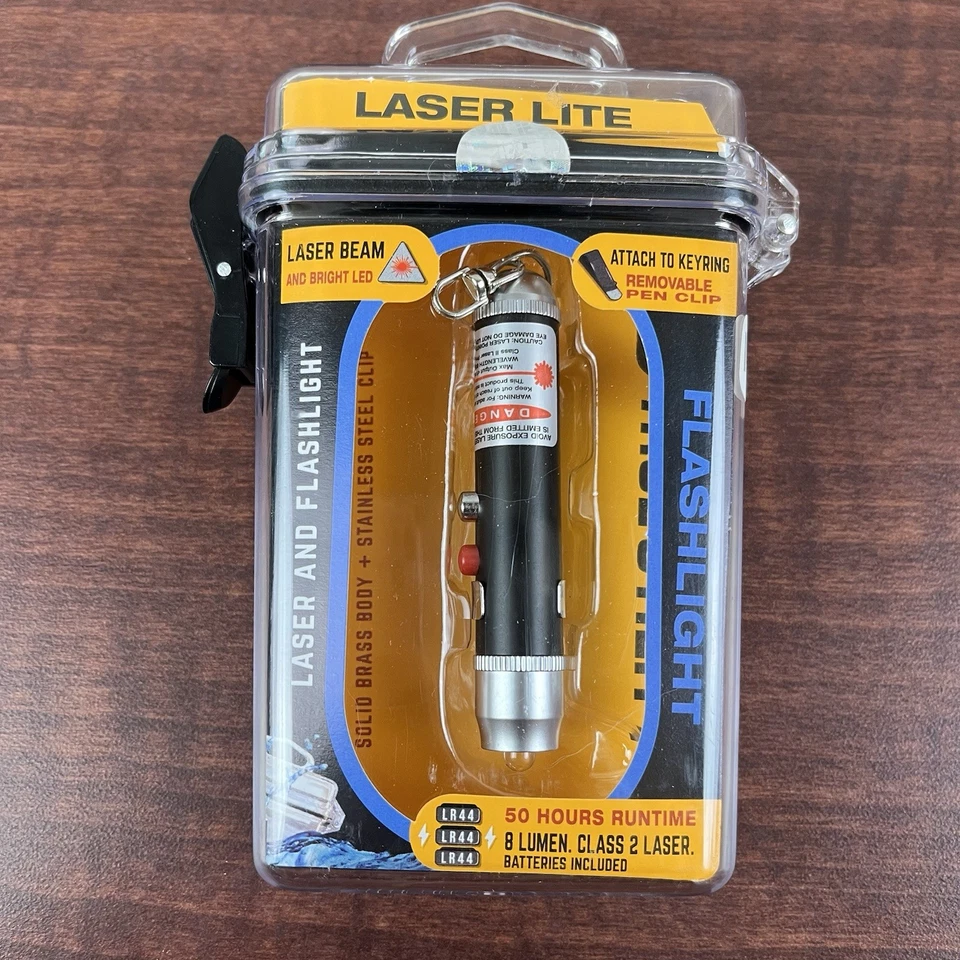 True Utility Laser Lite Flashlight LED Beam 8 Lumen Keyring Tu211 Gift