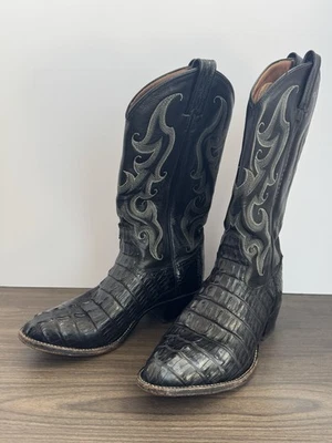 Botas de mujer vintage Tony Lama Hornback caimán negras exóticas cocodrilo talla 8 D Foto 1 de 4