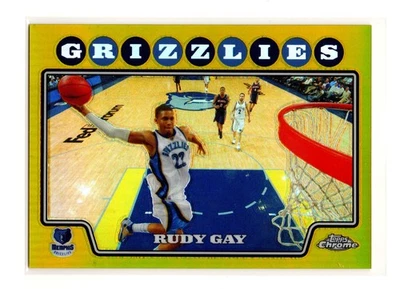 2008-09 Topps Chrome GOLD REFRACTOR #76 Rudy Gay /50 (Memphis Grizzlies) SSP - Image 1 of 2