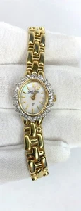 Vintage Green Bros. Geneve Gold Tone  Ladies Watch Bracelet New Battery - Picture 1 of 12