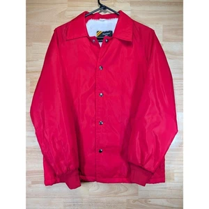 Chaqueta Coach De Colección Sears Outerwear Roja Nylon Forrada Sherpa - Talla Pequeña (S) - Imagen 1 de 7