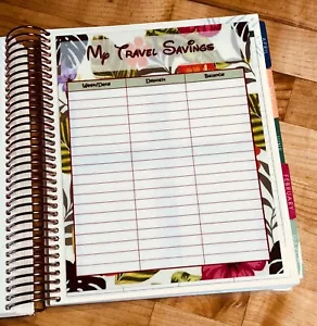 Panel de seguimiento de ahorros de viaje para usar con planificador Erin Condren - Imagen 1 de 2