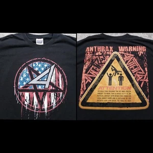 Vintage Anthrax T-Shirt Mens XL Metal Band 90s Dredd Rare Warning Mosh Pit USA - Bild 1 von 11