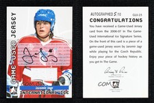 2006 In the Game-Used International Ice Signature Series /10 Jaromir Jagr Auto