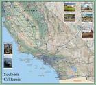 USA Southern California Pictorial Physical Wall Map  100 x 88 cm Laminated