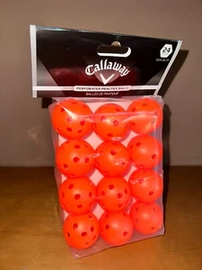 Callaway 24 Perforated Practice Balls Orange New In Package - Picture 1 of 2