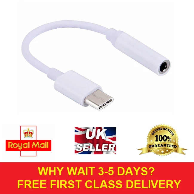 Fits Google Pixel 7 6A 6 5  Pro USB Type C To 3.5 mm Audio AUX Headphone Adapter - Image 1 of 4