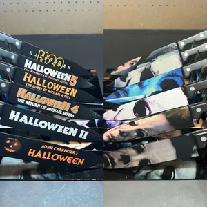 Halloween Michael Myers 6 Knife Set With Sublimated Stands - Picture 1 of 7