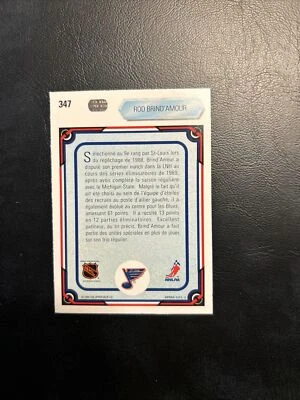 B97a Upper Deck, 1990/91 French #347 Rod Brind’amour St. Louis Blues Rookie - Image 1 of 2