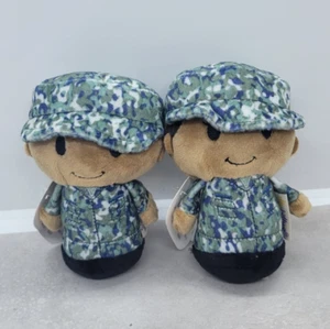 Hallmark Itty Bittys Blue Camo Boy Blue Camo Girl Retired Pair Two NWT Military - Picture 1 of 10