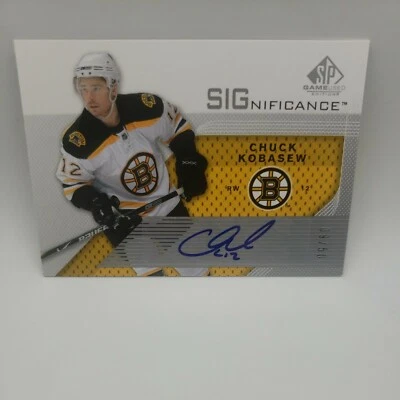 2007-08 SP Game Used SIGnificance Chuck Kobasew /50 Auto - #S-CH   - Image 1 of 4