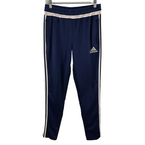 NWT Adidas Navy Blue Athletic Ankle Zip Track Pants White Stripes Boys XL 18-20 - Picture 1 of 13